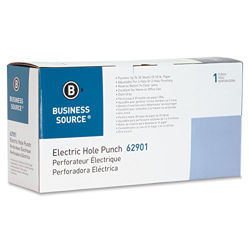 Business Source Desktop Hole Punches Powered Multi-Hole Paper Punch (62901)