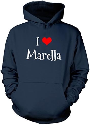 I Love Marella. Funny Gift - Hoodie Navy L