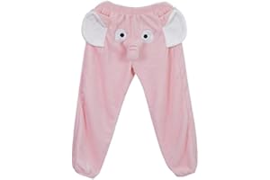 FLECHAZCHO Cartoon Elephant Shorts Cute Animal Pants Big Nose and Ears Unisex Soft Elephant Homewear Sleepwear for Women Men Leisure