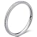Fashion Month Womens 2mm Stainless Steel Sand Blast Finish Silver Wedding Band Engagement White Gold Domed Ring