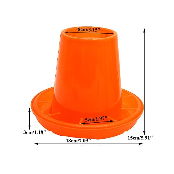 OSJDFD 20PCS 1KG Alimentatori Pollame Pollo Piccoli Attrezzi per l'alimentazione Gabbia per polli da Carne per polli da…