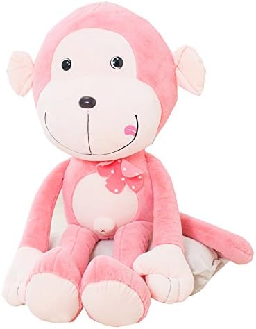 Youngmars Cute Cartoon Monkey Throw Pillow Holiday Gift Plush Toy (Pink)