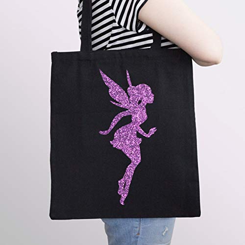 Glitter Heat Transfer Vinyl HTV Rolls 12in.x5ft, Iron on HTV Vinyl Compatible with Silhouette Cameo & Cricut by TransWonder (Purple) - Thumbnail 3