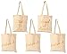 BLUE PANDA Bridal Shower Party Favor Tote Bags for Bridesmaid Proposal Gifts (5 Pack)