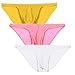 Avidlove Men Underwear Silk Underpants Solid Briefs 3 Pack (3XL = US XL, Style1-#1)