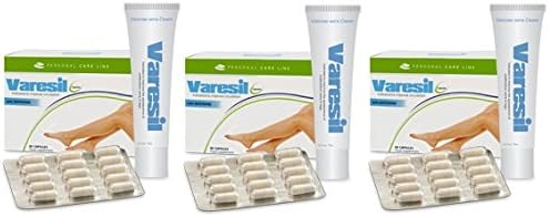 Varesil Pack for varicose vein (3 cream and 3 boxes of pills, 60 tablets per box)