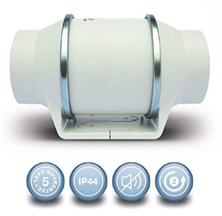 Envirovent SILMV160/100S in-Line"Silent" Extractor Fan (Standard Model - NO Timer), White