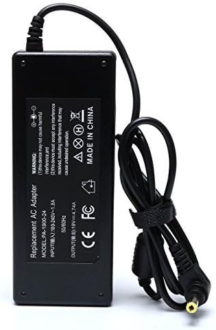 New 19V 4.74A 90W Ac Adapter Charger for Toshiba Satellite L305 L305D L455 L505 L505D L635 L645 L655 L655D L745 L755 L775 L855 L875 A105 A135 C655 C675 C850 C855 Power Cord