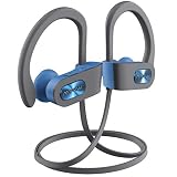 Mpow Flame Bluetooth Headphones Sport IPX7 Waterproof Wireless Sport Earbuds, Richer Bass HiFi Stereo In-Ear Earphones, 7-9 Hrs Playback, Running Headphones W/CVC6.0 Noise Cancelling Mic, Blue