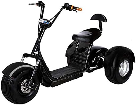 2000W 60V 20AH Golf Cart Electric Bike eBike Mobility Scooter 3 Wheel Moped w/Off Road Tires