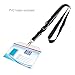 Wisdompro Adjustable Lanyard, Heavy Duty Neck Strap Lanyard with Detachable Buckle and Metal Hook for Keys, ID Badges, Card Holder, Name Tags - Black/Powder Blue