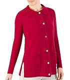 Wool Overs Women's Lambswool Oxford Collar Cardigan