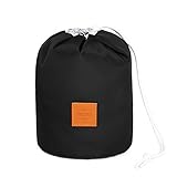 ANGESOLO Large Capacity Multifunctional Cosmetic Bag Drawstring Storage Bag Barrel Toiletry Bag Travel Portable