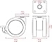 Katu BK-BB6005-23 Set of 4 Furniture Swivel Plate Caster with Brake for hardwood floors, Diameter 2 3/8