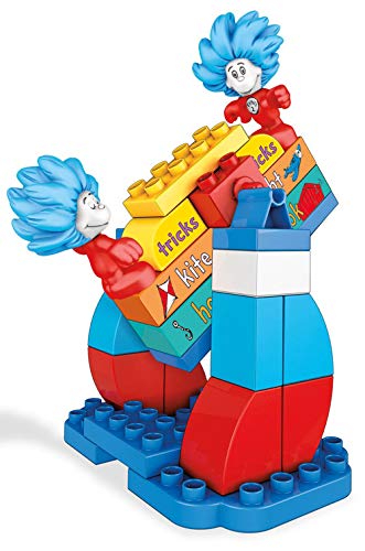 Mega Bloks Dr. Seuss 1 & Thing 2 Tricks Building Set (29 Piece), Multicolor