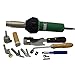 120V 1600W PVC Vinyl Flooring Hot Air Welding Tools Heat Gun Kit with Quarter Moon Trimming Skiving Knife, Vinyl Hand Groover, Speed Welding Nozzles and Triac S Plastic Welder Heating Elements