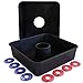 Driveway Games All Weather Washoos Washer Toss Game Set - Portable Outdoor Lawn Games for Adults and Kids, Summer, Camping, Tailgates & Beach – Includes 8 Pitching Rings & Toss Targets