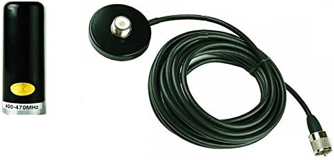 400-470 MHz 50 Watts 3dBi Mobile Station Low Profile 3.5 Inch Phantom PL-259 Antenna w/ Magnetic Mount