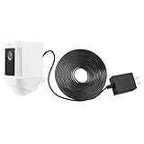 Weatherproof Integrated Charger for Ring Spotlight Cam Battery - Extra Long and Thin 21ft Cable to Continuously Operate Your Home Security Camera - by Wasserstein (Black)