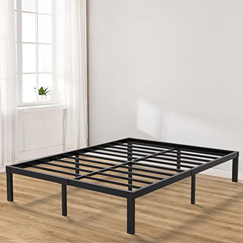 xtfei 14" Queen Bed Frame Heavy Duty Metal Beds Frames with Storage No