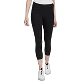 Lyssé High Waist Cotton Capri Leggings – Soft Stretch Cropped, leggings for women tummy control cotton, Breathable Fabric