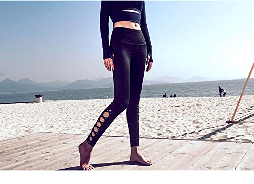 OVESPORT Workout Leggings For Women Crisscross Strappy High Waisted Fitness Yoga Sports Pants(M,2092Black)