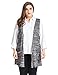 Chicwe Women's Melange Knit Plus Size Cardigan Style Vest with Pockets US14-32