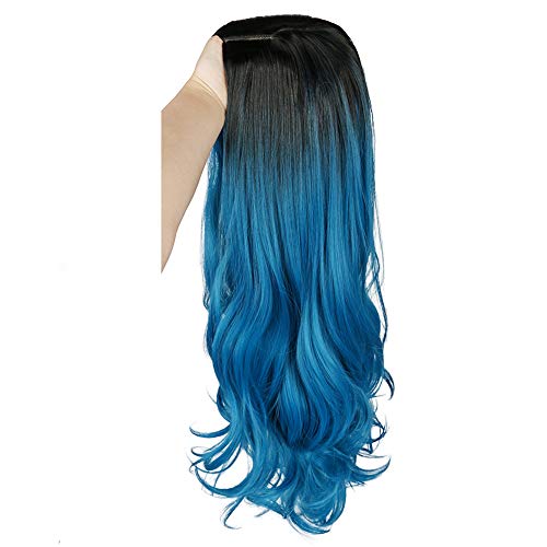 blue wig ombre