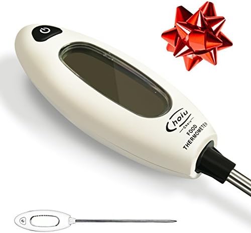 Fry Thermometer Non-Toxic Spill Out for Meat Grilling Fish Frying Deep Fry Oil BBQ or Beer Brewing Coffee Roasting Thermometer Guide Probe Cover and Battery – Pour Over Coffee Kettle Kit (thermometer)