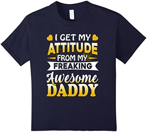 unisex-child warning i have crazy attittude get my freaking Daddy and use 6 Navy