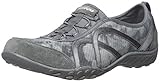 Skechers Sport Women's Breathe Easy Artful Fashion Sneaker, Charcoal/Gray Mesh/Charcoal Suede, 7 M US