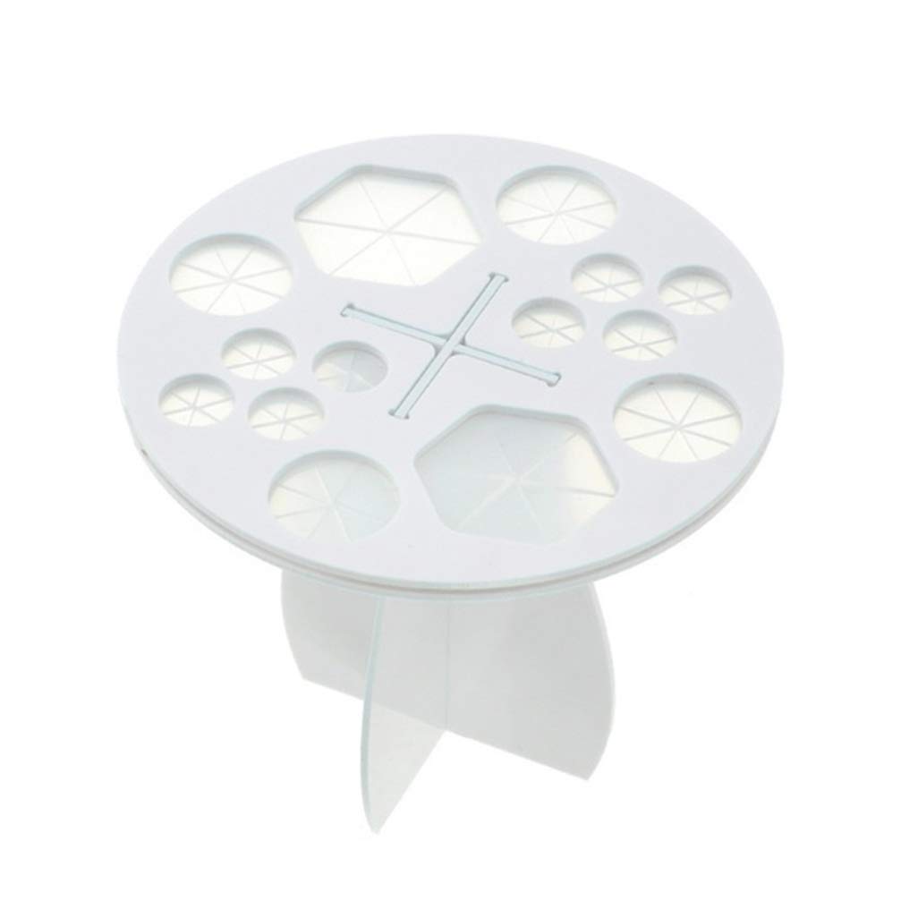 1pc Makeup Brush Dryer Holder Acrylic Drying Rack Folding Brush Holder Makeup Drying Rack (White)