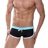 Binmer(TM)Men's Swimwear Beach Shorts Boxer Swim Trunks Swimsuit briefs Pants (XL, D)
