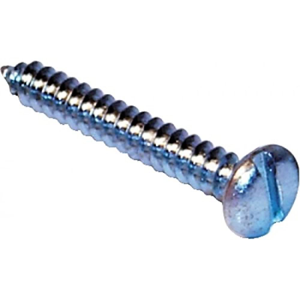 Merriway BH02329 (40 Pcs) Slotted Pan Head Hardened Self Tapping Screw, 8 x 3/4 inch Bright Zinc Plated - Pack of 40 Pieces