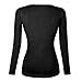 Simier Fariry Womens Clothing Long Sleeve Ruched Side Blouse Tops Black L