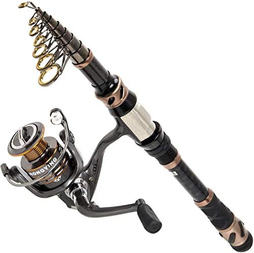 PLUSINNO Fishing Rod and Reel Combos Carbon Fibre Telescopic
