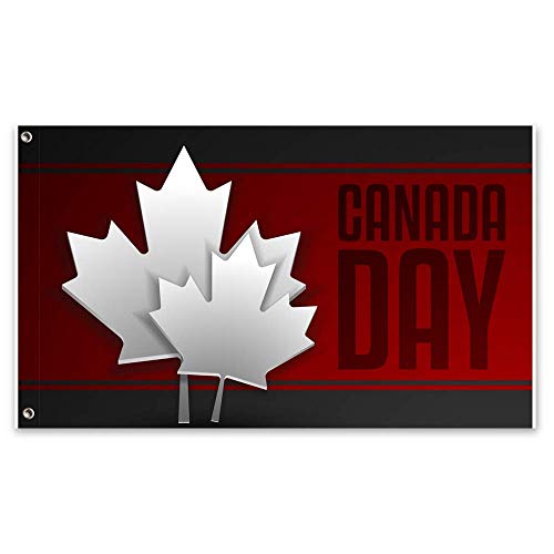 Yhsw Decorative Happy Canada Day Card In Format Flag Printed Flags