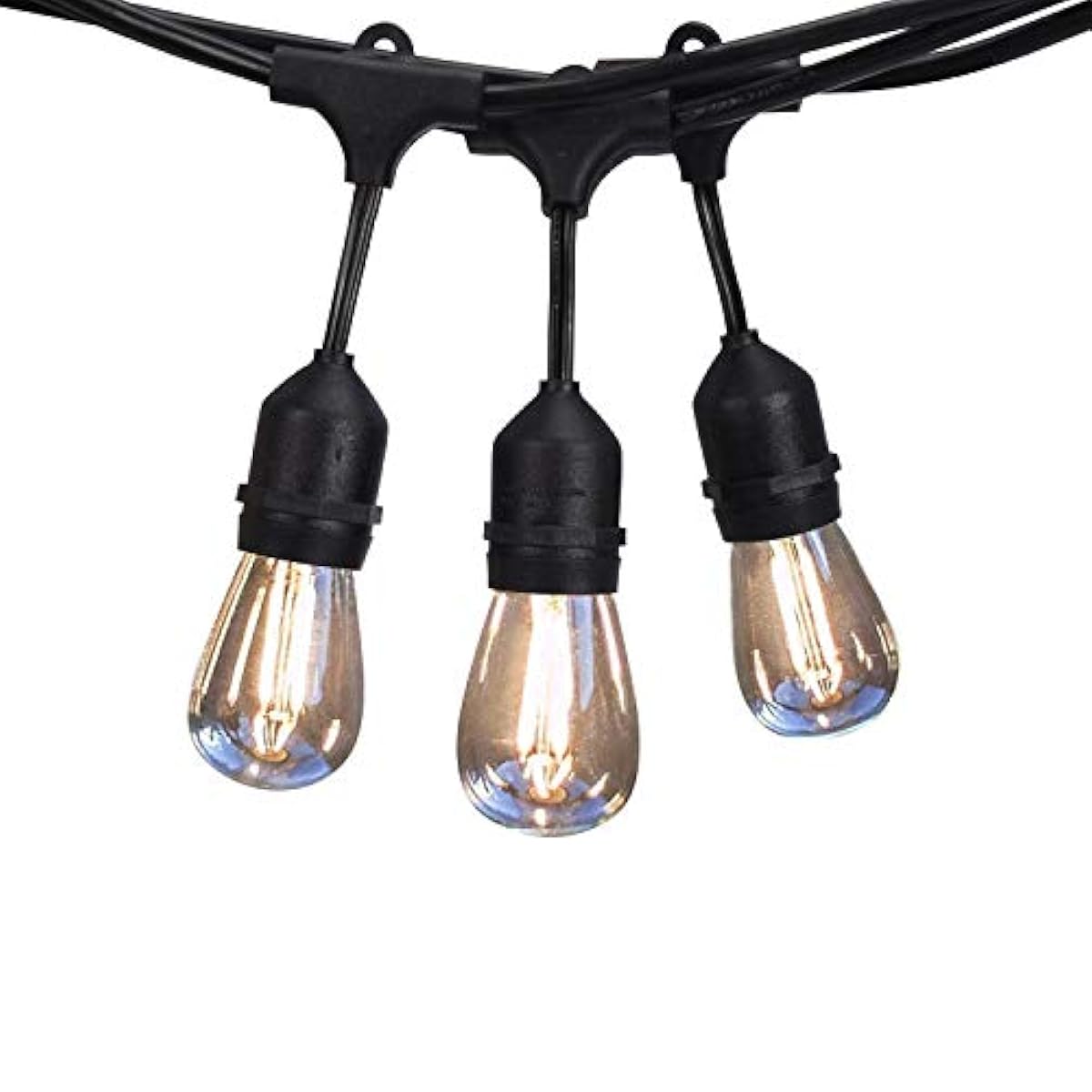 JACKYLED Outdoor String Lights LED UL 48 Ft Heavy Duty Cord 18 Sockets