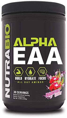 NutraBio Alpha EAA (Dragon Fruit) - All-Day Recovery, Focus, and Hydration Supplement