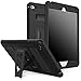 MoKo Case Fit iPad Mini 4 - Silicone + Black Hard Polycarbonate Protector Cover Case with Foldable Stand & Built-in Screen Protector/Bumpers Fit Apple iPad Mini 4 2015 Tablet, Black