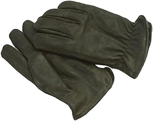 Napa Deerskin Driver Gloves with Thinsulate Lining (Black, Medium)