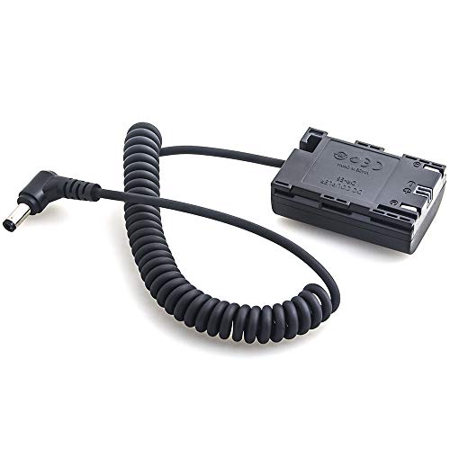 Fotga Decoded Dummy Battery LP-E6,DC Coupler DR-E6 for Canon EOS R R5 R5C R6 II R7 5DII 5DIII 5DIV 6D 6DII 70D 7D 7DII 80D 90D DSLR Camera SmallHD 501 502 702 Monitor