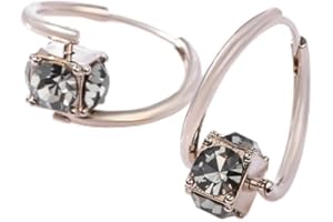 GENERIC Lymphatic Drainage Slimming Hoop Earrings, Flysmus Halolux Lymphvity Magnetotherapy Germanium Earrings, Lymphatic Activity Acupuncture Therapy Earrings, Sparkle CZ Zircon Hoop Twisted Earrings for Women Girls