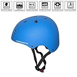 KORIMEFA Skateboard Helmet Kids Youth Adult Bike Helmet Adjustable CPSC Certified Multi-Sports Helmet for Cycling Scooter Roller Skate Inline Skating Rollerblading for Kids Men Women