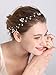 fxmimior Bride Wedding Pearls Hair Accessories Crystal Long Hair Vine Wedding Hair Piece for Women and Girls (silver)