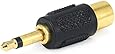 Monoprice 107146 3.5mm Mono Plug to RCA Jack Adaptor, Gold Plated