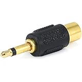 Monoprice 107146 3.5mm Mono Plug to RCA Jack Adaptor, Gold Plated