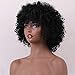 HAIRCUBE Afro Curly Wigs for Black Women Short Kinky Jet Black Heat Resistance Fiber Wigs for Women