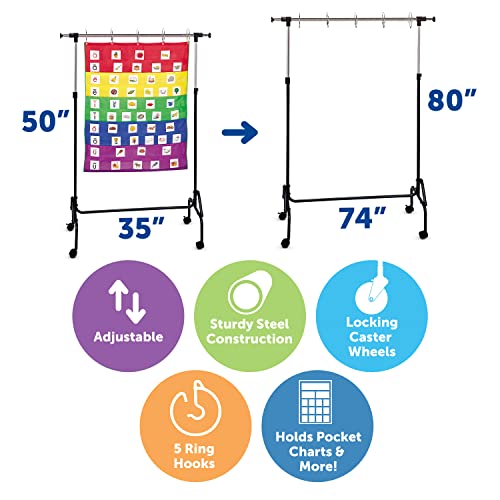 Learning Resources Adjustable Chart Stand, Pocket Chart Stand for