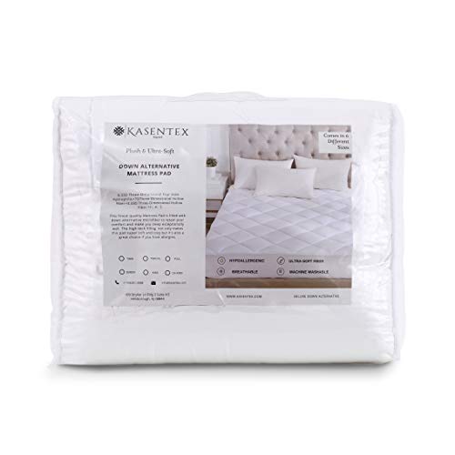 image for KASENTEX Quilted Fitted Mattress Pad and Protector Stretches Up to 18 